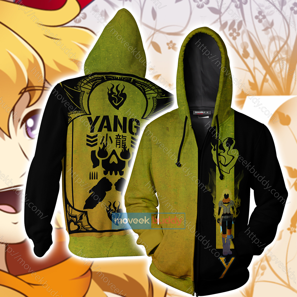 RWBY Yang Zip Up Hoodie MoveekBuddyShop