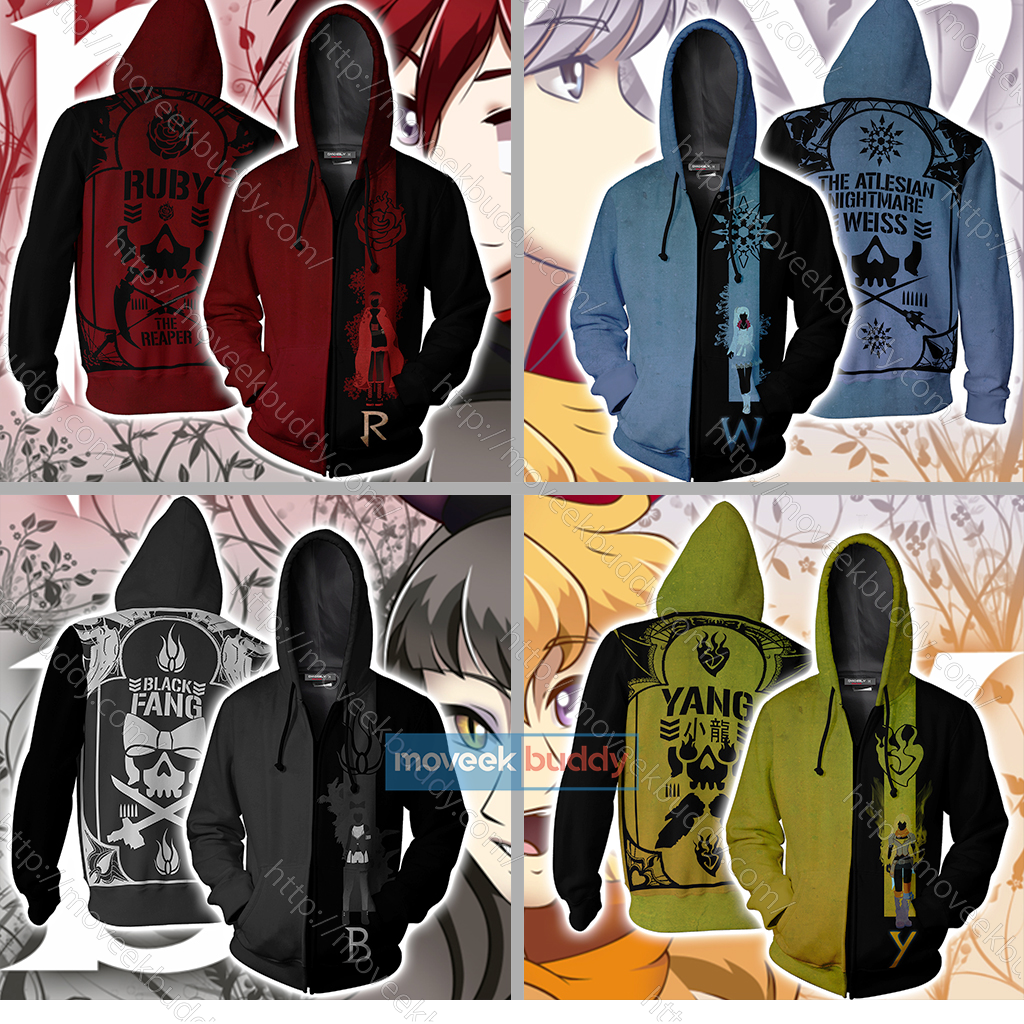 RWBY Ruby The Reaper Zip Up Hoodie   