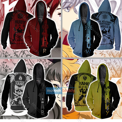RWBY Ruby The Reaper Zip Up Hoodie   