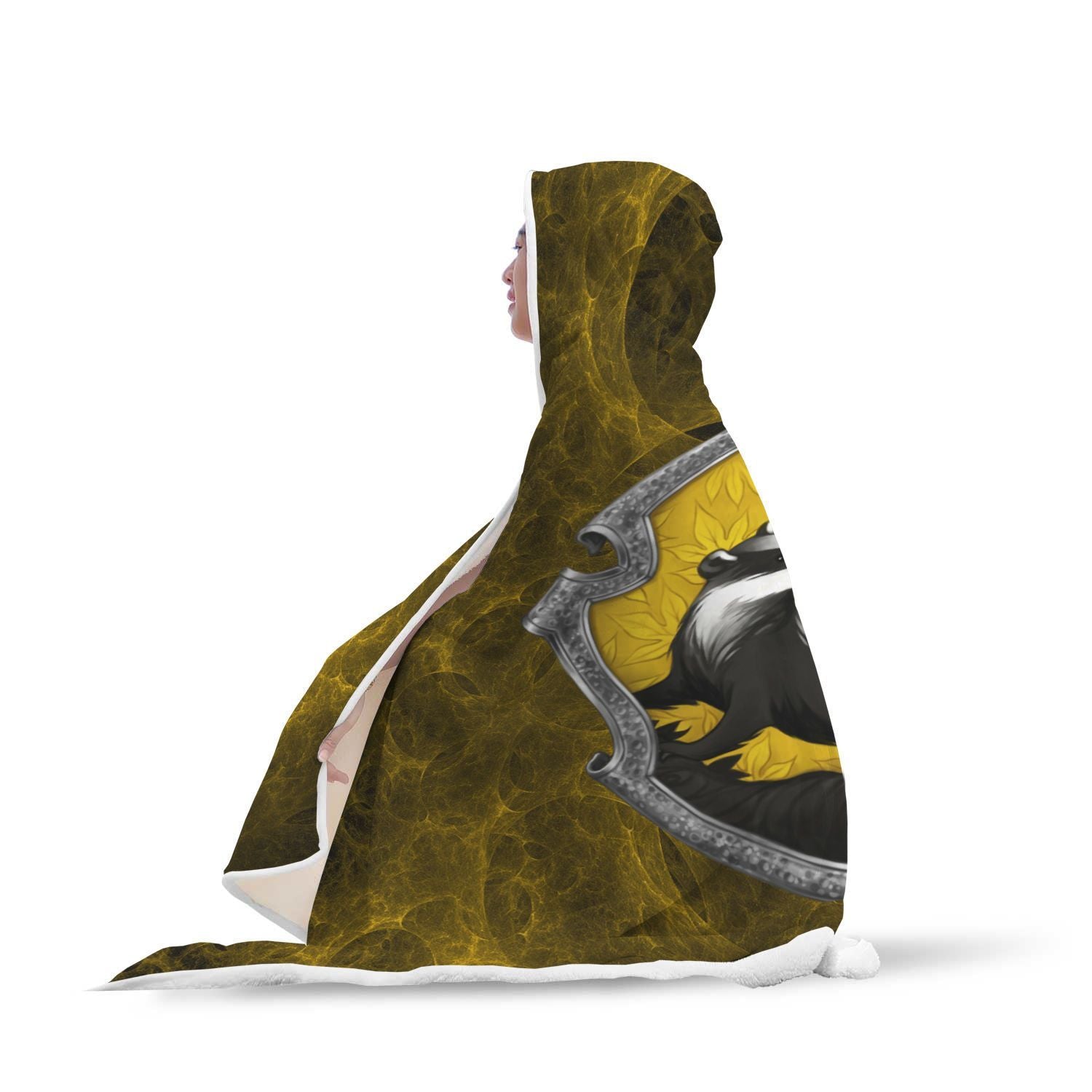 Loyal Like A Hufflepuff Harry Potter 3D Hooded Blanket   
