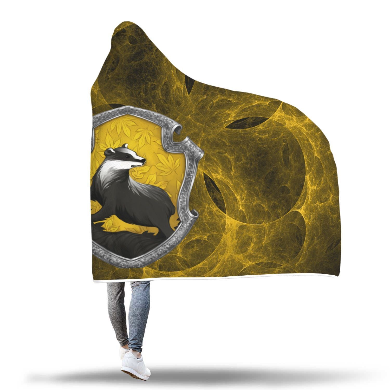 Loyal Like A Hufflepuff Harry Potter 3D Hooded Blanket   