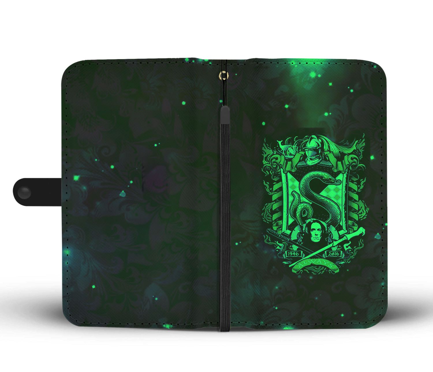 The Slytherin Snake Harry Potter Version Galaxy 3D Wallet Case   