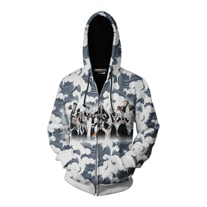 Bleach Shinigami Captains Of The Gotei 13 Zip Up Hoodie   