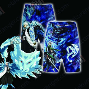 Bleach Hitsugaya Toshiro Daiguren Hyourinmaru Unisex 3D Beach Shorts S  