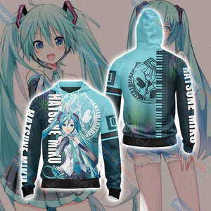 Hatsune Miku New Collection Unisex 3D T-shirt Zip Hoodie S 