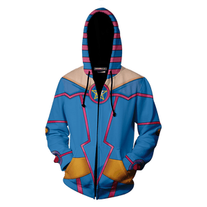 Yu-Gi-Oh! Dark Magician Girl Cosplay Zip Up Hoodie Jacket   