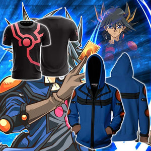 Yu-Gi-Oh! Fudo Yusei Cosplay New Look Zip Up Hoodie Jacket   