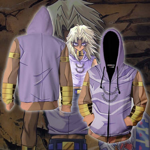 Yu-Gi-Oh! Marik Ishtar Cosplay Unisex 3D T-shirt Zip Hoodie XS 