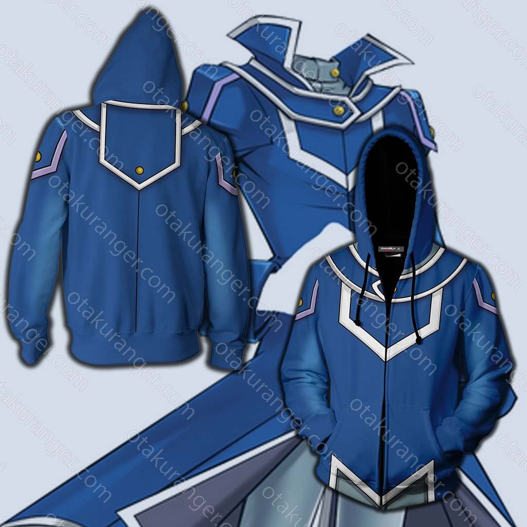 Yu-Gi-Oh! Obelisk Blue Male Cosplay Zip Up Hoodie Jacket S  
