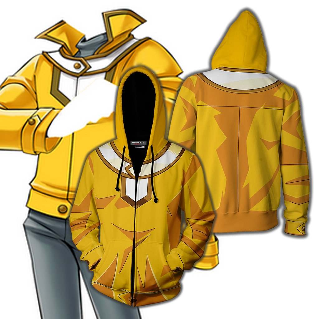 Yu-Gi-Oh! Ra Yellow Male Cosplay Zip Up Hoodie Jacket S  