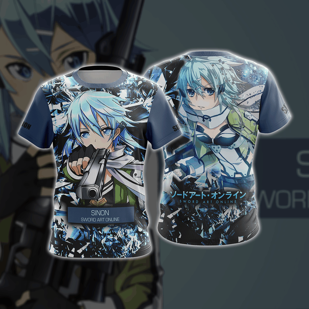 Sword Art Online - Sinon New Style Unisex 3D T-shirt S  