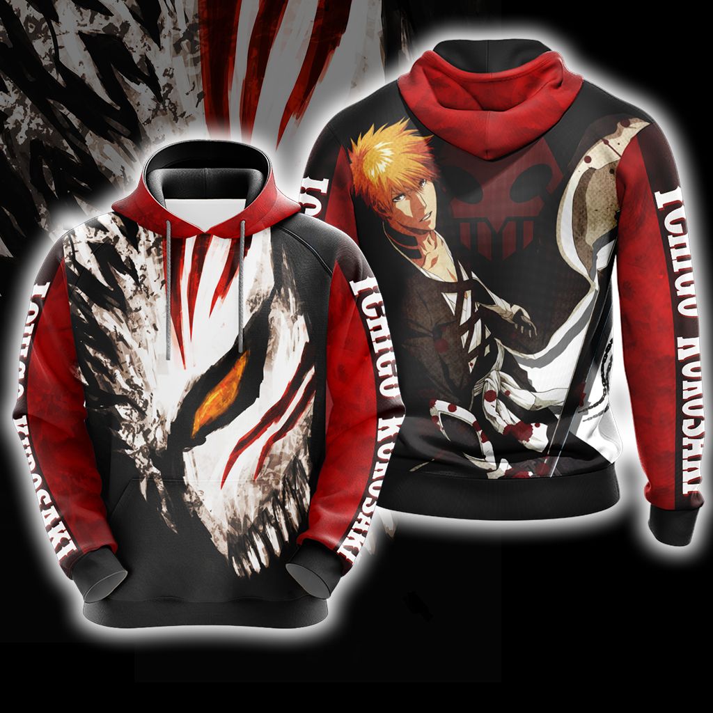 Bleach Ichigo Kurosaki New Unisex 3D T-shirt Hoodie S 