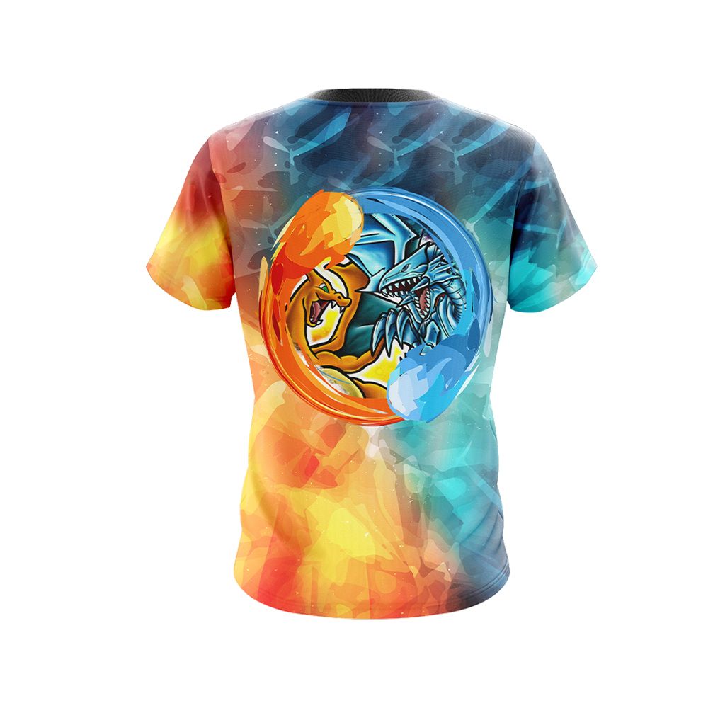 Yugioh - Charizard vs Blue Eyes White Dragon Unisex 3D T-shirt   