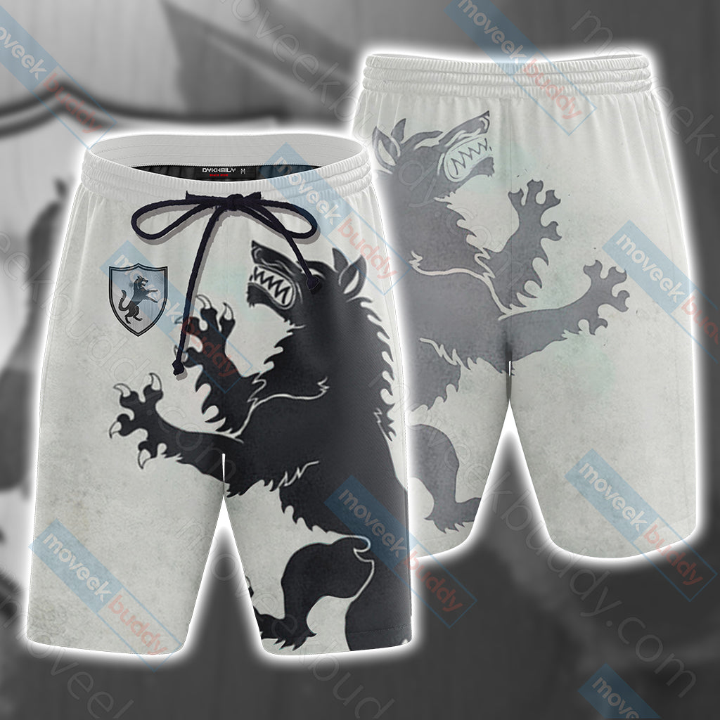 House Stark Game Of Thrones 3D Beach Shorts S  