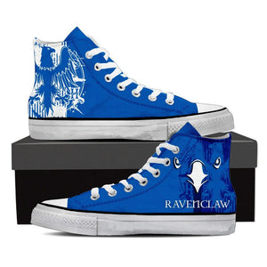 Quidditch Harry Potter Hogwarts House Gryffindor Slytherin Ravenclaw Hufflepuff High Top Shoes Ravenclaw Women SIZE 35