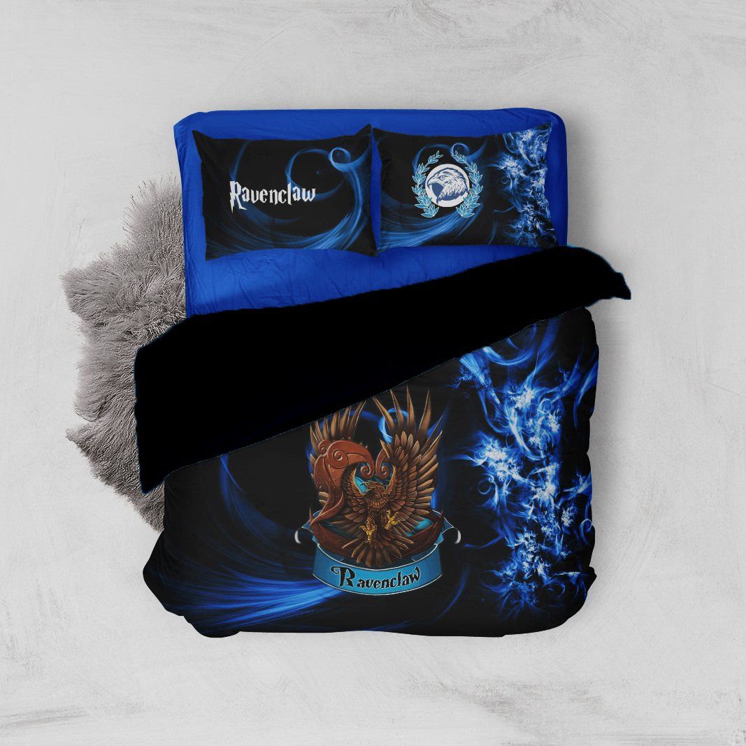 Harry Potter Ravenclaw In Deep Blue Background Queen Bedding Set