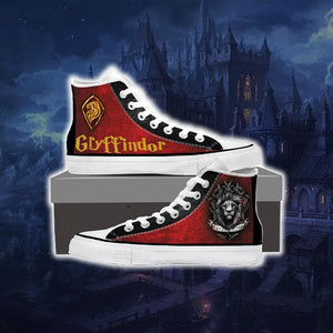 Harry Potter Hogwarts House Gryffindor Slytherin Ravenclaw Hufflepuff High Top Shoes Gryffindor Women SIZE 36