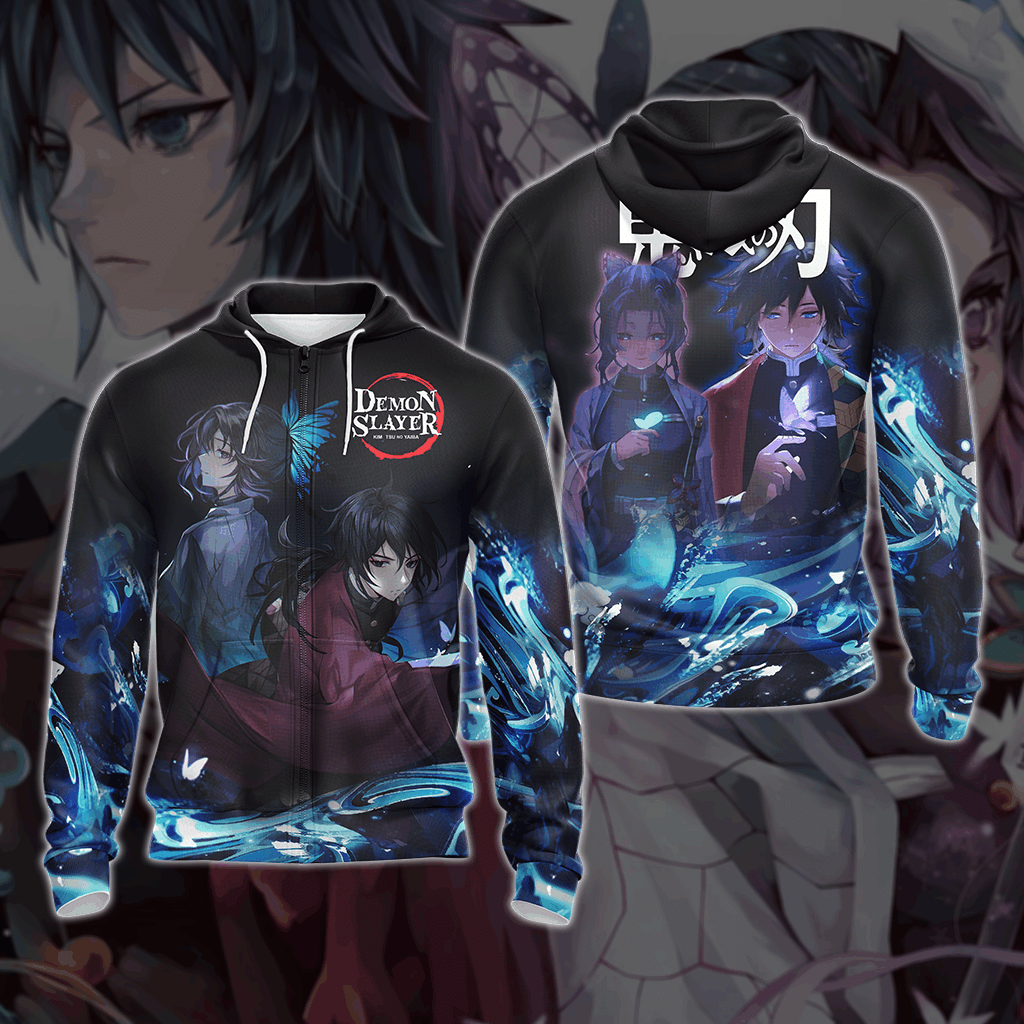Demon Slayer Unisex 3D T-shirt Zip Hoodie Pullover Hoodie Zip Hoodie S 