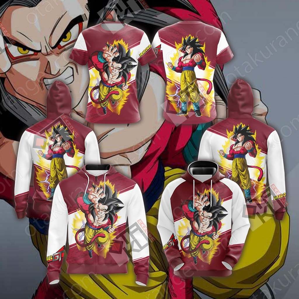 Dragon Ball GT - Super Saiyan 4 Goku Unisex 3D T-shirt   