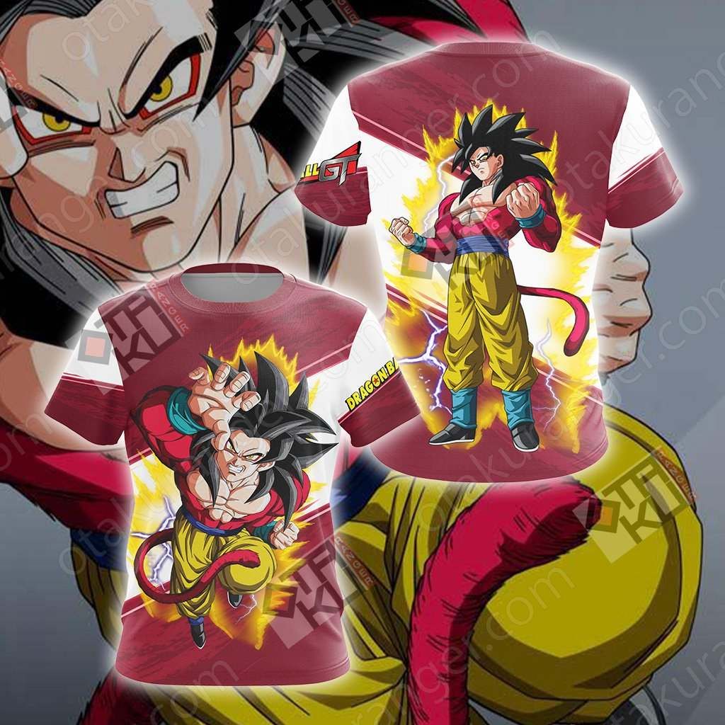 Dragon Ball GT - Super Saiyan 4 Goku Unisex 3D T-shirt   