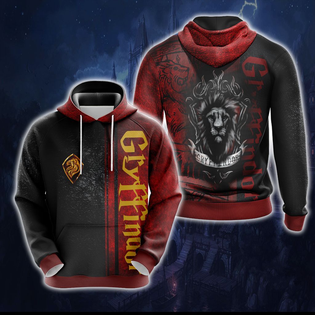 Harry Potter - House Gryffindor Zip (felpa Con Cappuccio Unisex )