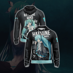 Hatsune Miku Unisex 3D T-shirt Zip Hoodie S 