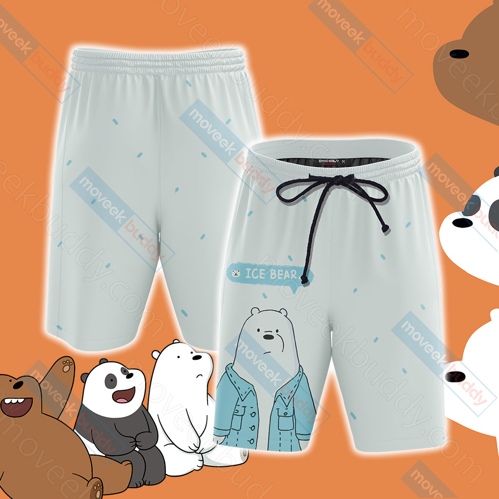 We Bare Bears - Ice Bear Beach Shorts S  