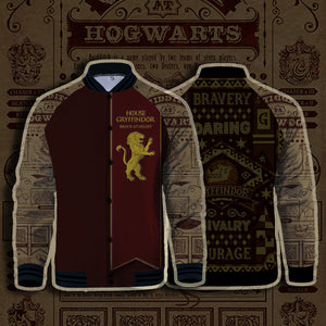 House Gryffindor Brave At Heart Harry Potter Baseball Jacket US/EU XXS (ASIAN S)  