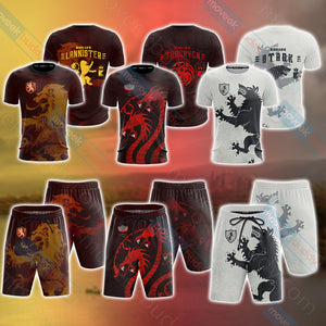 House Lannister Game Of Thrones 3D Beach Shorts   