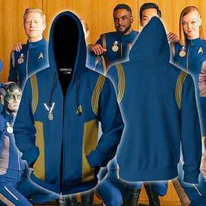 Star Trek: Discovery Uniforms Cosplay Zip Up Hoodie Jacket US/EU XXS (ASIAN S)  