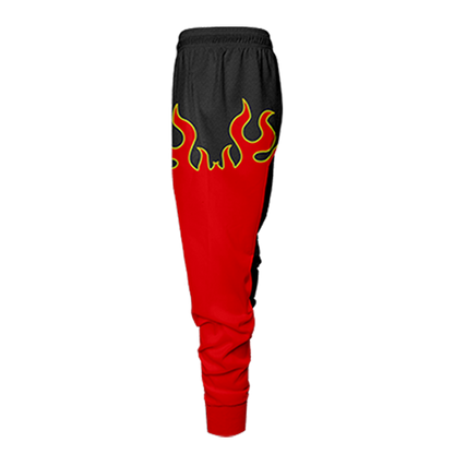 Tekken Jin Kazama Red Flame Cosplay Jogging Pants   