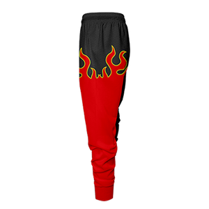 Tekken Jin Kazama Red Flame Cosplay Jogging Pants   