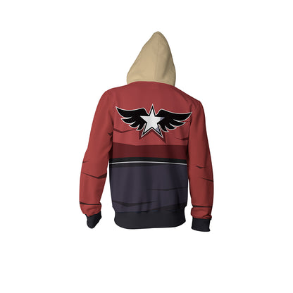 Garou: Mark of the Wolves Rock Howard Cosplay Zip Up Hoodie Jacket   
