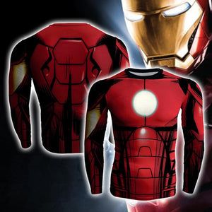 Iron Man Armor: Mark IV Cosplay Long Sleeve Compression T-shirt US/EU XXS  
