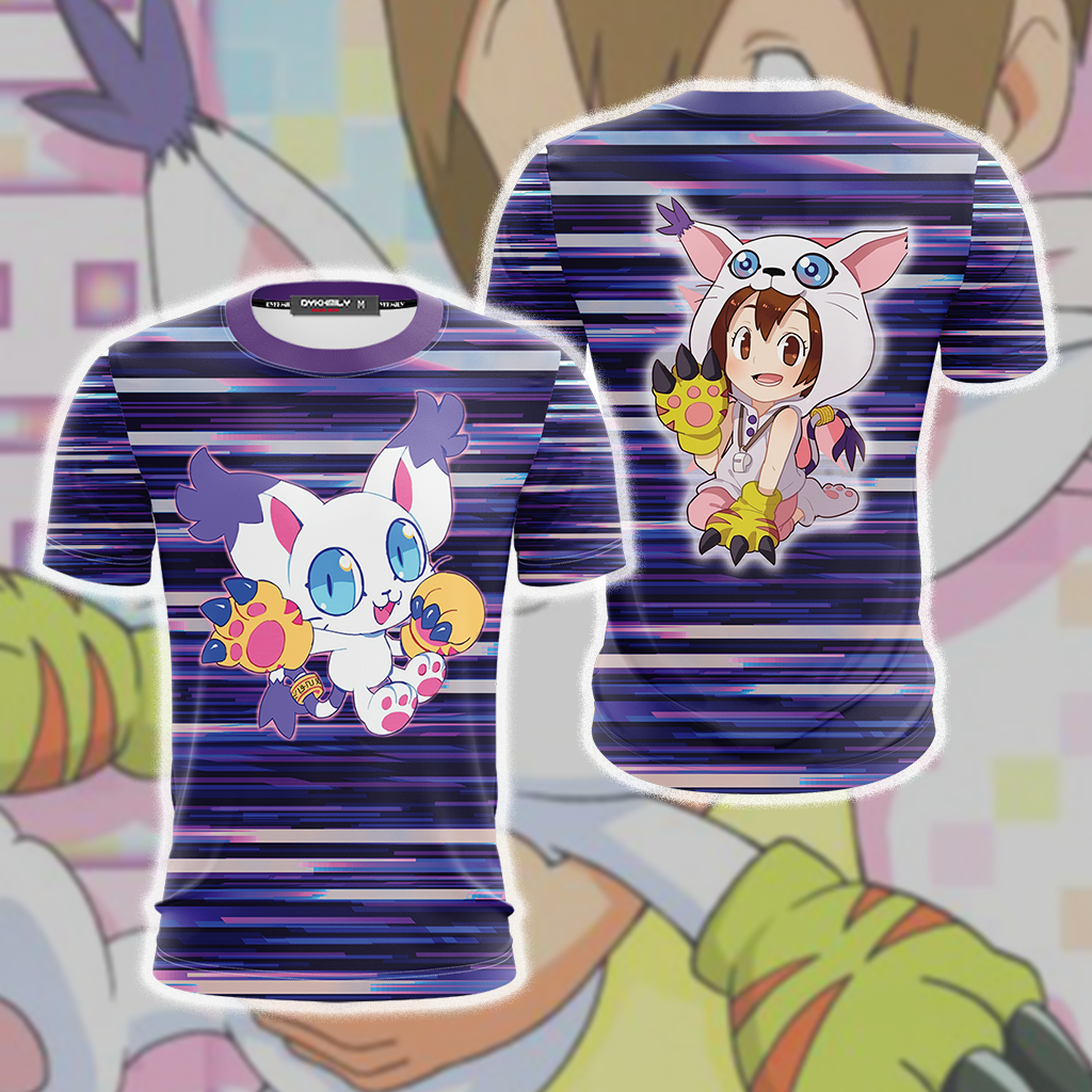Digimon Tailmon New Look Unisex 3D T-shirt S  