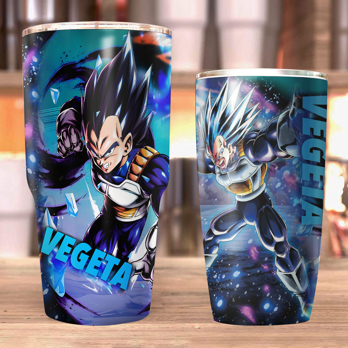  Dragon Ball Z Vegeta Shaker Bottle, 20 oz Sport Tumbler Bottle, Includes Blender Ball & Ounce Measurement, Features Vegeta, Officially  licensed