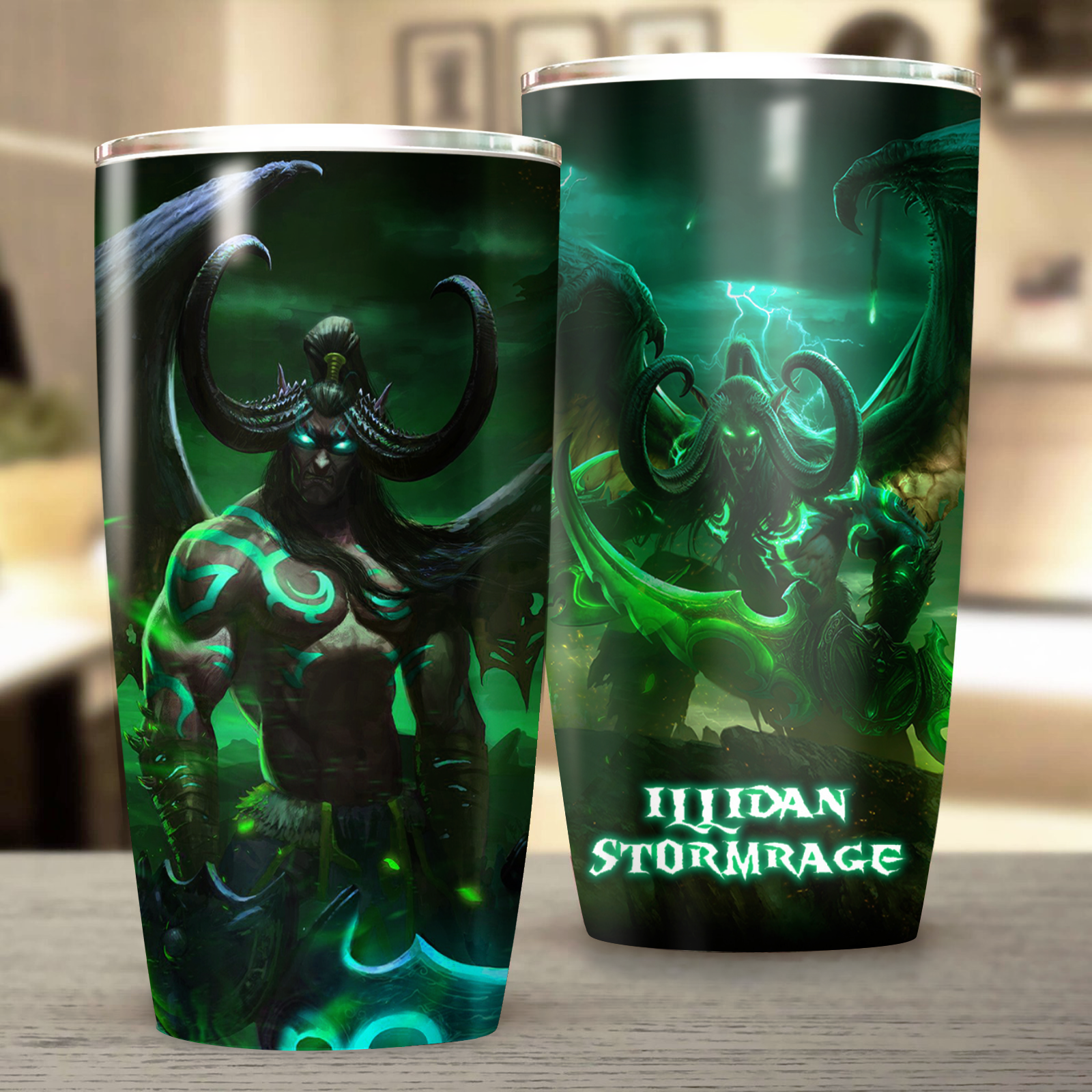 Illidan Stormrage World Of Warcraft Video Game Insulated Stainless Steel Tumbler 20oz / 30oz 20oz  