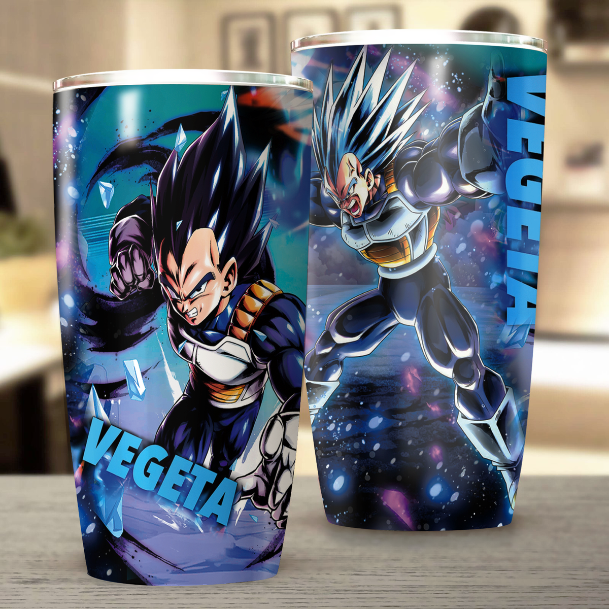  Dragon Ball Z Vegeta Shaker Bottle, 20 oz Sport Tumbler Bottle, Includes Blender Ball & Ounce Measurement, Features Vegeta, Officially  licensed