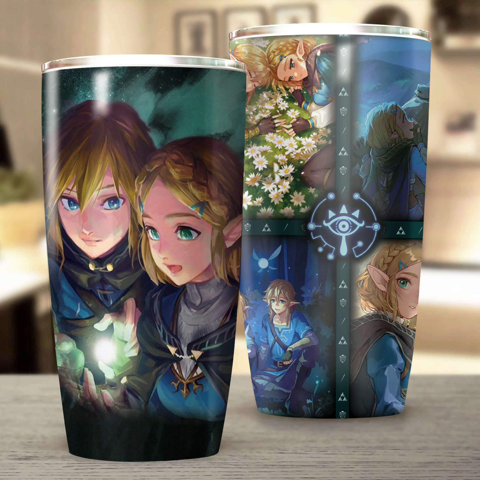 Link and Zelda The Legend of Zelda Tumbler 20oz  