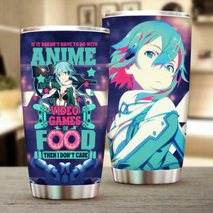 If it doesn't have to do with anime or food then I don't care Sinon Sword Art Online Tumbler 20oz  