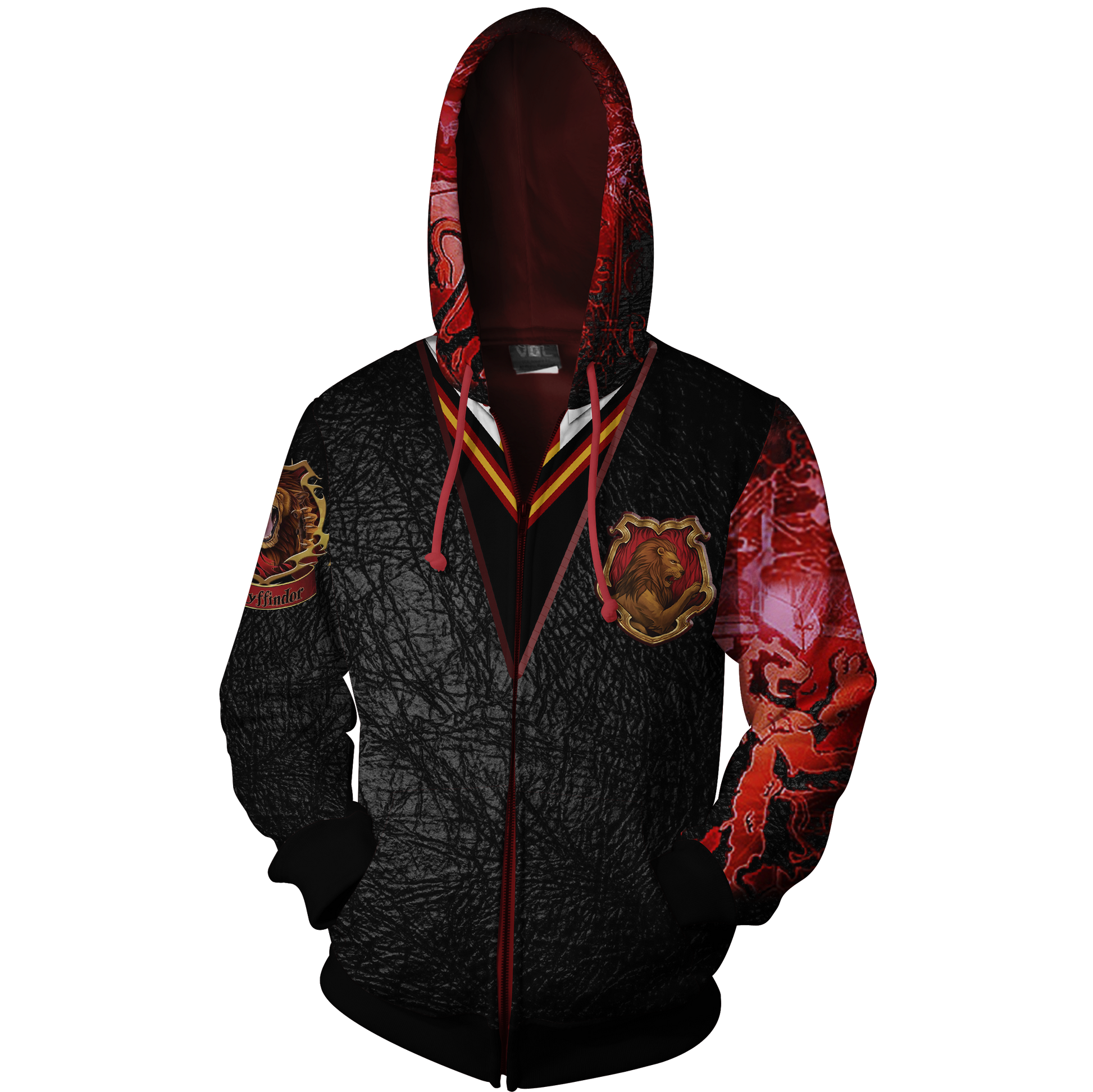 The Gryffindor Lion Harry Potter Zip Up Hoodie   