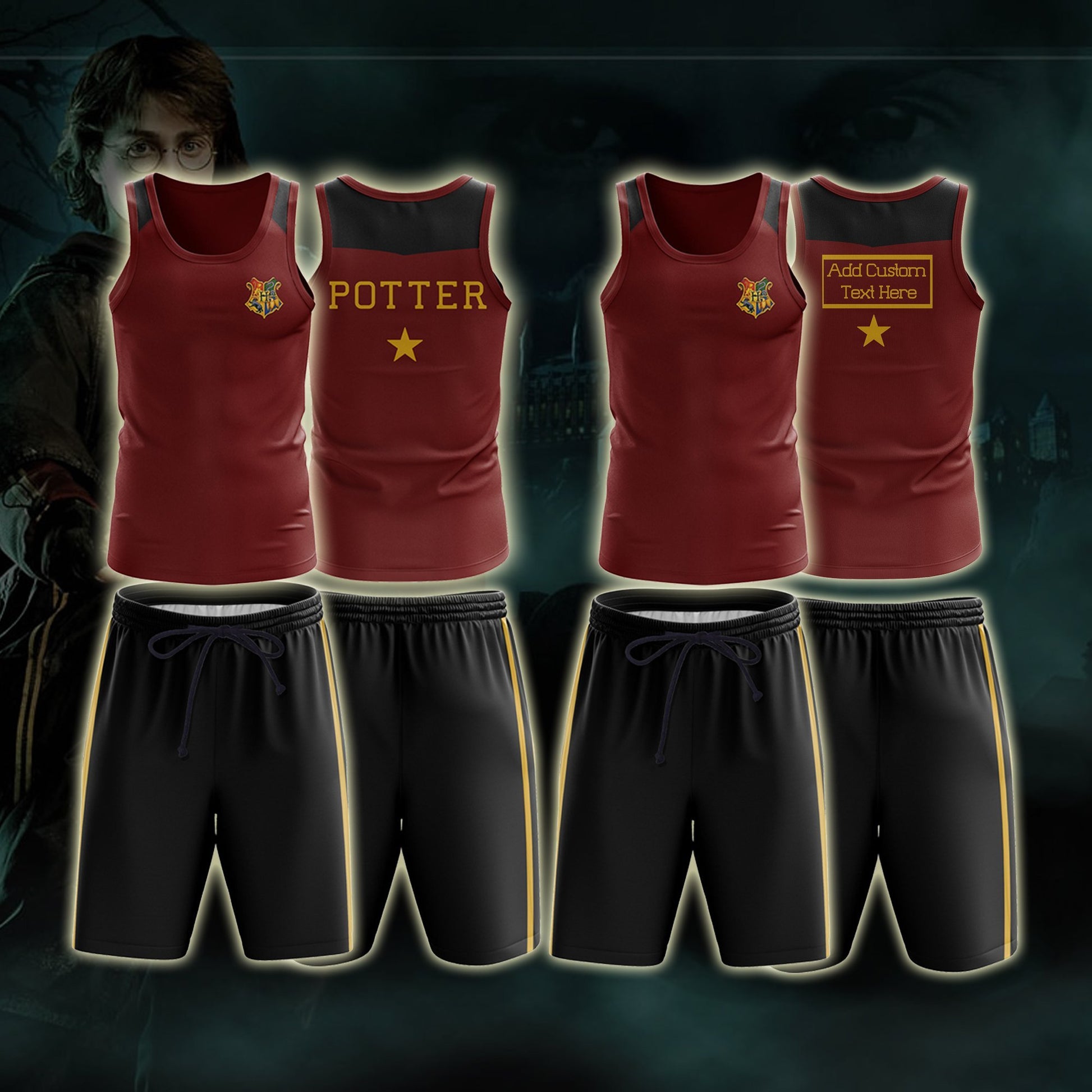 Harry Potter Triwizard Tournament Potter (Custom) 3D Tank Top   