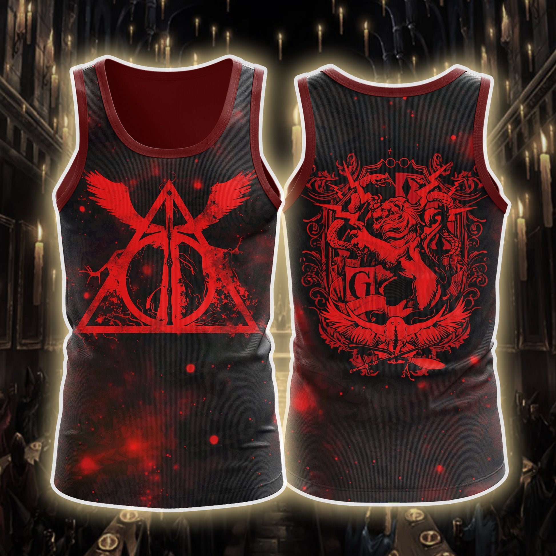 Harry Potter 4 Houses Gryffindor Slytherin Ravenclaw Hufflepuff Tank Top Gryffindor S