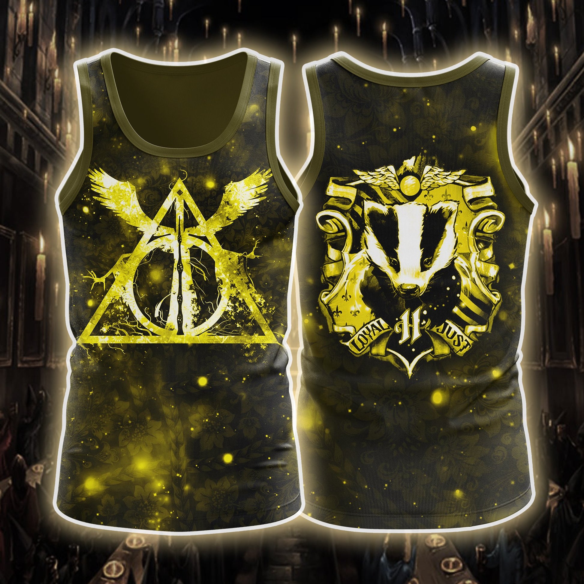 Harry Potter 4 Houses Gryffindor Slytherin Ravenclaw Hufflepuff Tank Top Hufflepuff S