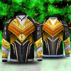 Power Ranger ZEO Cosplay Baseball Jacket US/EU XXS (ASIAN S) Black Ranger 