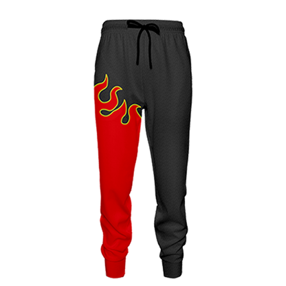 Tekken Jin Kazama Red Flame Cosplay Jogging Pants   