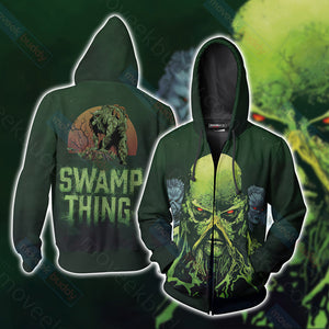 Swamp Thing Unisex 3D T-shirt Zip Hoodie XS 