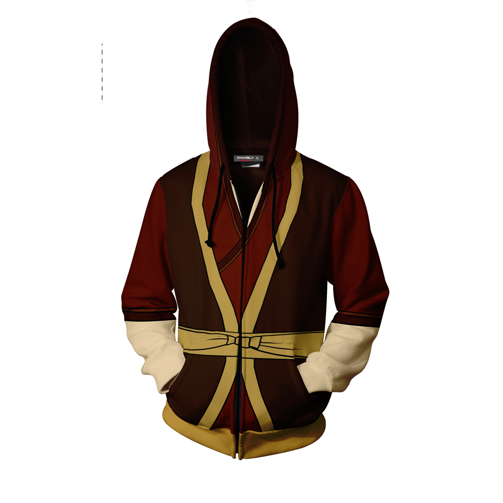 Avatar: The Last Airbender Zuko Cosplay Zip Up Hoodie Jacket   