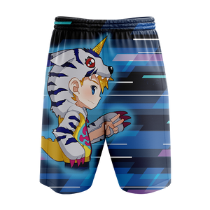 Digimon Gabumon New Look Unisex 3D Beach Shorts   