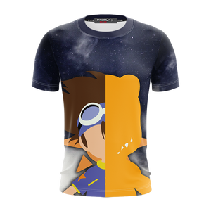 Digimon Yagami Taichi And Agumon Minimalist Unisex 3D T-shirt   